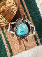 Old Pawn Navajo Turquoise & Sterling Silver Cuff Bracelet