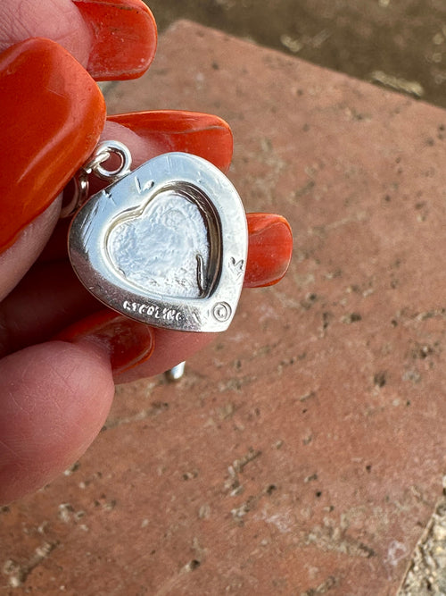 Navajo Made Sterling Silver Raised Charm