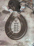 Handmade Copper Beaded 8MM Saucer Necklace