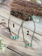 Handmade Sterling Silver Royston Ribbon Turquoise Beaded Necklace Signed Nizhoni