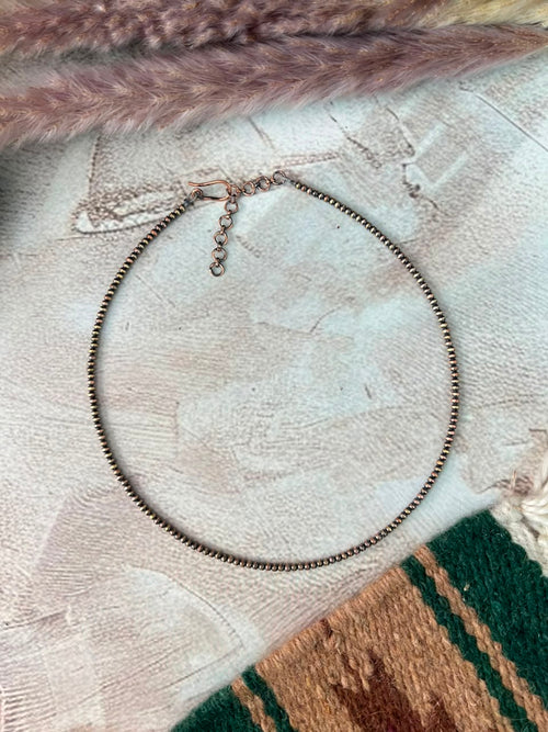 Handmade Copper Beaded 3MM Necklace