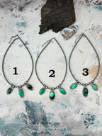 Handmade Sterling Silver Beaded Emerald Rose Necklace "Signed Nizhoni"