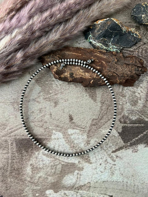 Handmade Sterling Silver Beaded Necklace