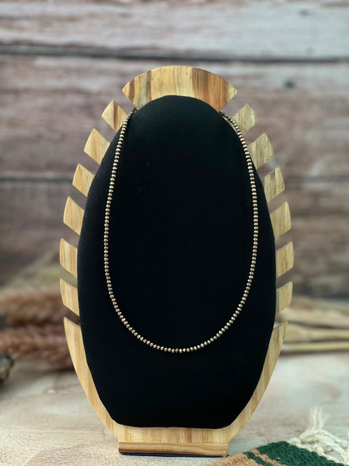 Handmade Copper Beaded 3MM Necklace