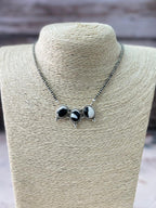 Handmade Sterling Silver White Buffalo Beaded Necklace "Signed Nizhoni"