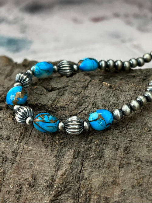 Handmade Sterling Silver Multi Stone Beaded Bracelet