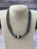 Handmade Sterling Silver Beaded  Necklace "Signed Nizhoni"