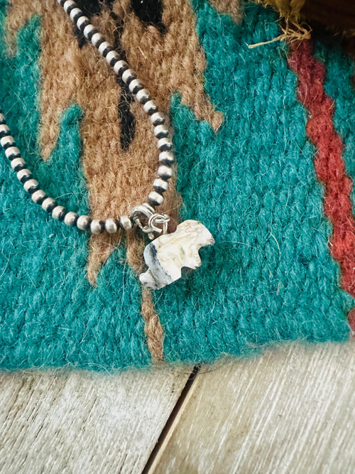 Navajo Hand Carved Blue Mojave Rabbit Charm