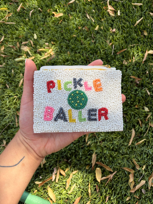 Handmade Beaded “Pickle Baller” Coin Purse