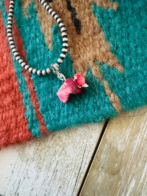 Navajo Hand Carved Rose Dahlia Buffalo Charm