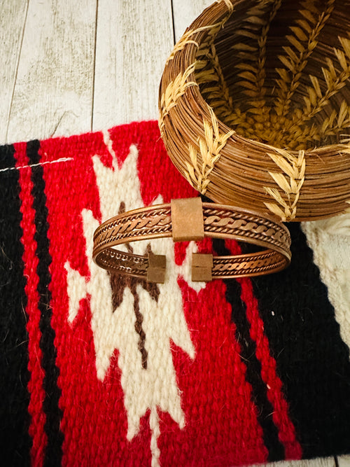 Old Pawn Vintage Navajo Twisted Copper Cuff Bracelet