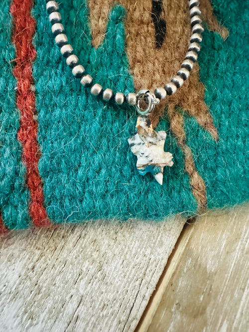 Navajo Hand Carved Blue Mojave Lizard Charm
