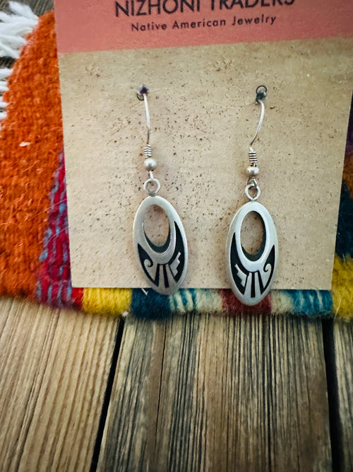 Handcrafted Old Pawn Sterling Silver Dangle Earrings
