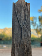 Handmade Sterling Silver Beaded Drop Lariat Necklace