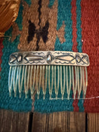 Old Pawn Handcrafted Sterling Silver Hair Comb Barrette