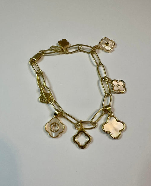 Quatrefoil Charm Bracelet