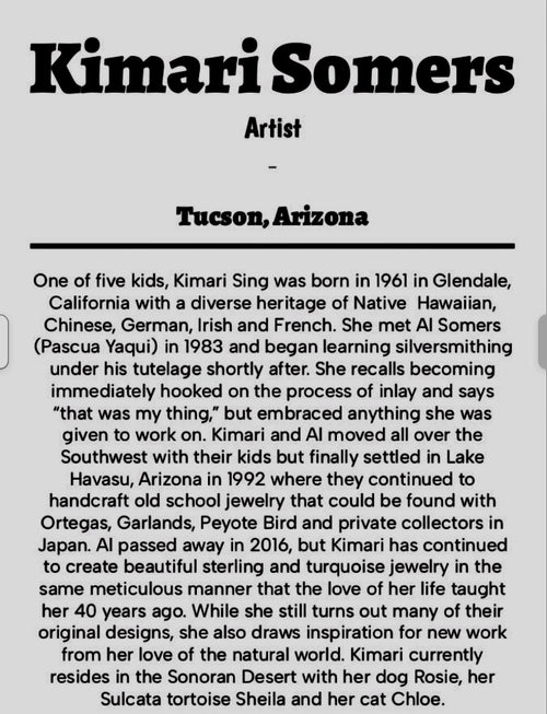 Hand Stamped Sterling Silver & Royston Turquoise Pendant by Kimari Somers