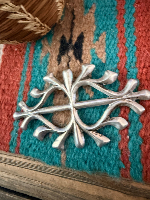 Old Pawn Handcrafted Sterling Silver Brooch