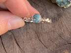 Navajo Turquoise  Sterling Silver Braided Ring