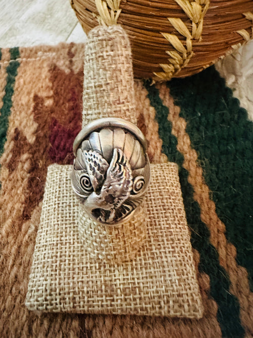 Old Pawn Sterling Silver Eagle Ring Size 9