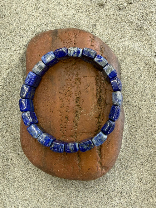 Lapis Beaded Stretch Bracelet