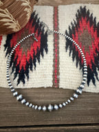 Handcrafted Sterling Silver Pearl Beaded Wrap Choker Necklace