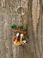 Handmade Beaded Sloth Keychain