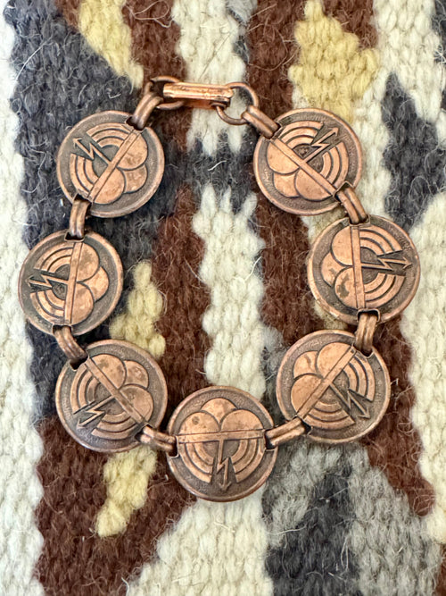 Vintage Handmade Copper Link Bracelet