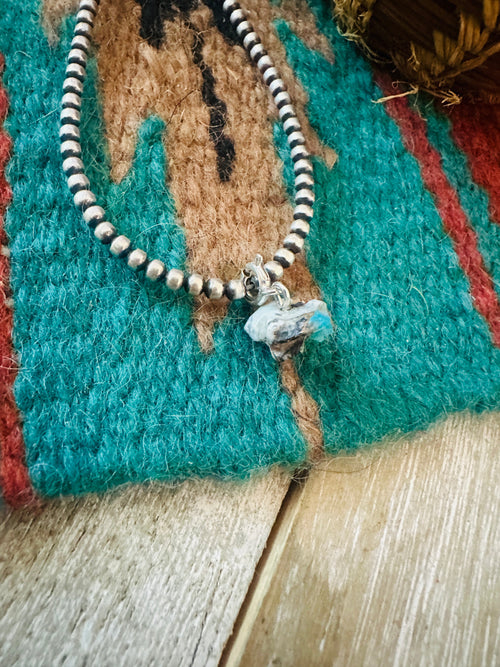 Navajo Hand Carved Blue Mojave Frog Charm