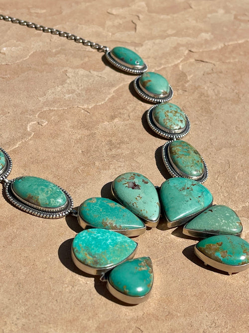 Handmade Sterling Silver & Royston Naja Necklace