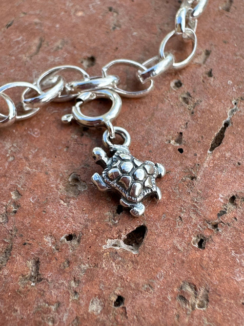 Sterling Silver Roaming Turtle Charm