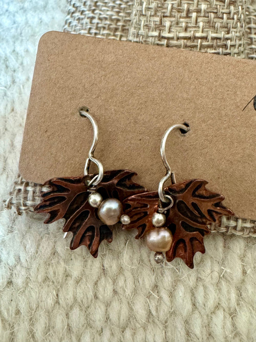 Vintage Handmade Copper Earrings