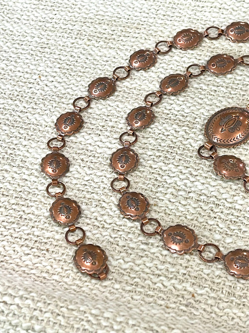 Handmade Copper Concho Belt