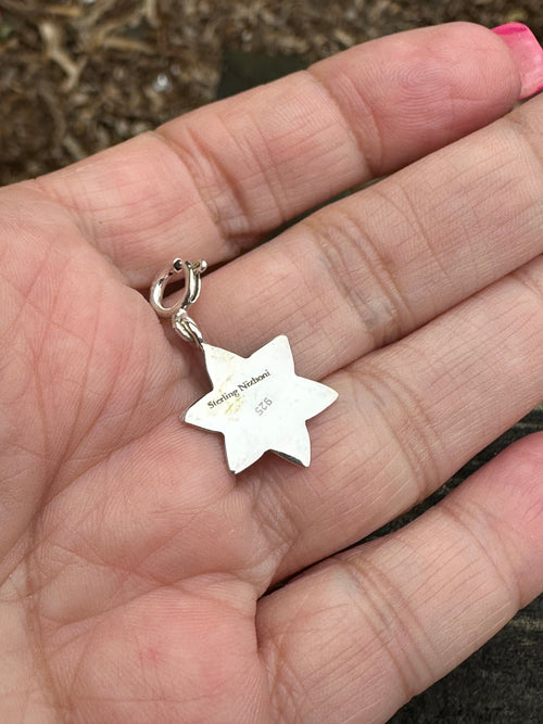 Sterling Silver and Turquoise Mini Star Charm