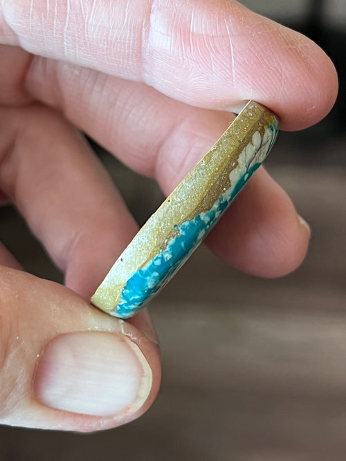 Teal Kingman Turquoise Cabochon, K001
