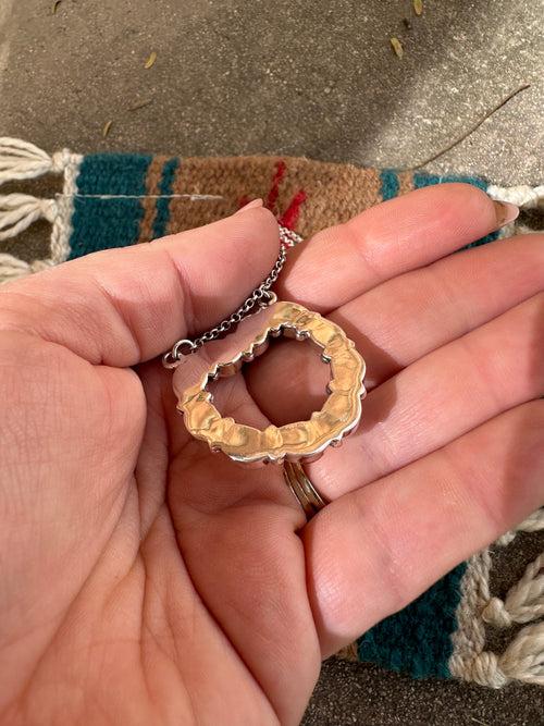 Handmade Sterling Silver & Wild Horse Heart Necklace