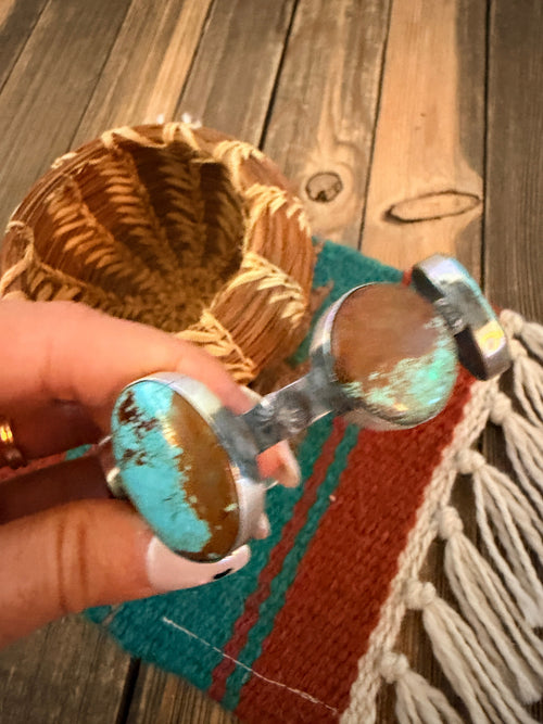 Old Pawn Handcrafted Turquoise & Sterling Silver Necklace