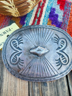 Handcrafted Vintage Old Pawn Sterling Silver Belt Buckle