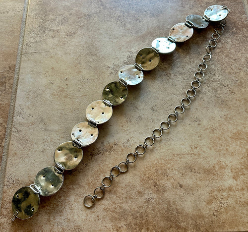 Antique Vintage Silver-Plated Brass Belt