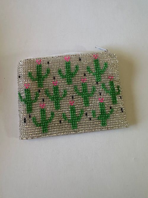 Handmade Beaded Saguaro Cactus Coin Purse