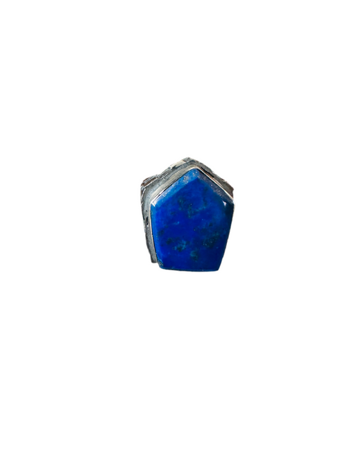Old Pawn Navajo Sterling Silver & Lapis Men’s Ring Size 8