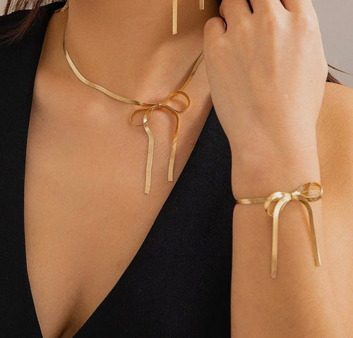 “The Golden Collection” BOW Handmade Beaded Bracelet