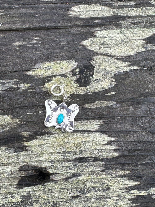 Sterling Silver and Turquoise Butterfly Charm