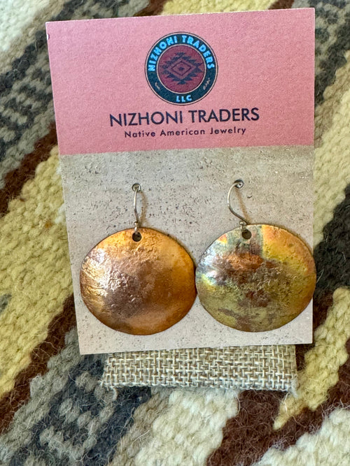 Vintage Handmade Copper Earrings