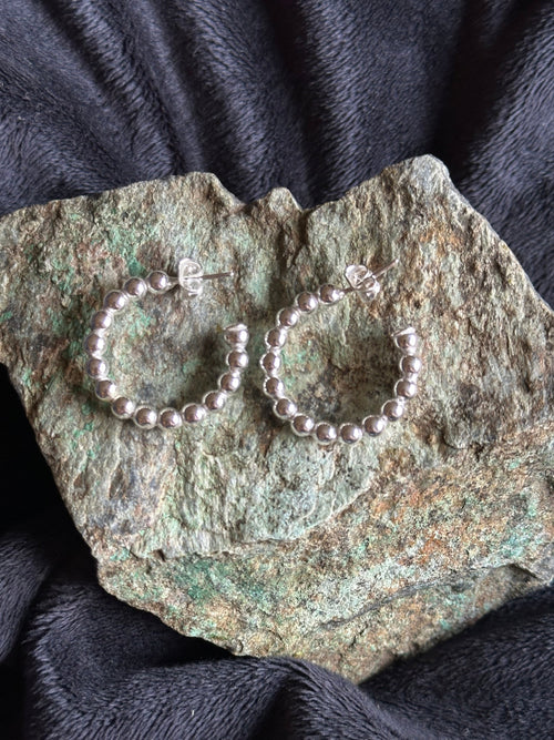 Beaded Hoop Earrings