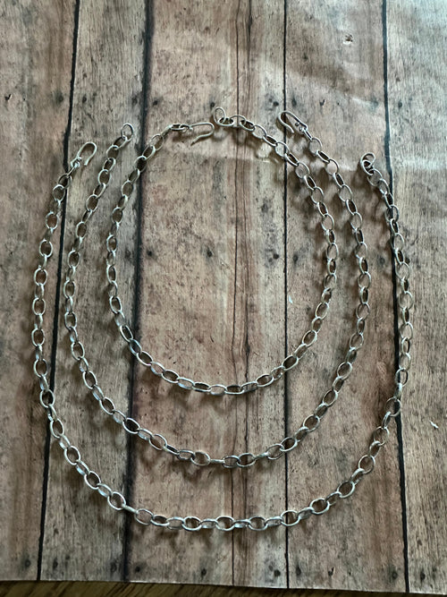 Handmade Sterling Silver Chain Charm Necklace