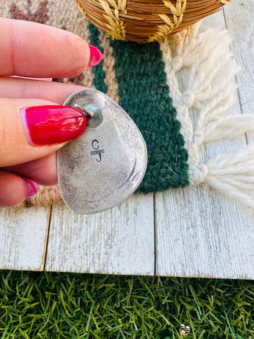 Handcrafted Old Pawn Sterling Silver & Onyx Post Earrings