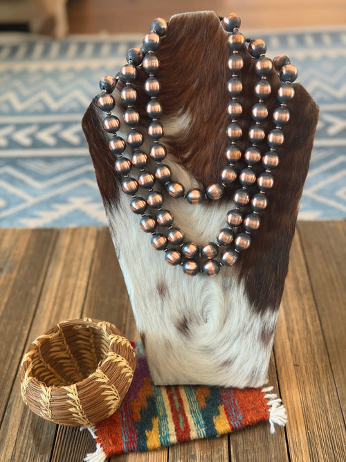 Handcrafted 16mm Copper Beaded Necklace