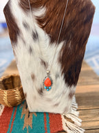 Old Pawn Handcrafted Spiny Oyster & Turquoise Necklace