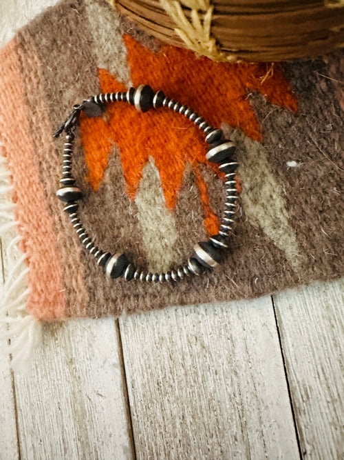 Navajo Sterling Silver Pearl Beaded Bracelet
